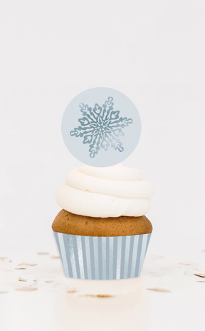 Printable Snowflake Cupcake Toppers | Winter Party Decorations – ARRA ...