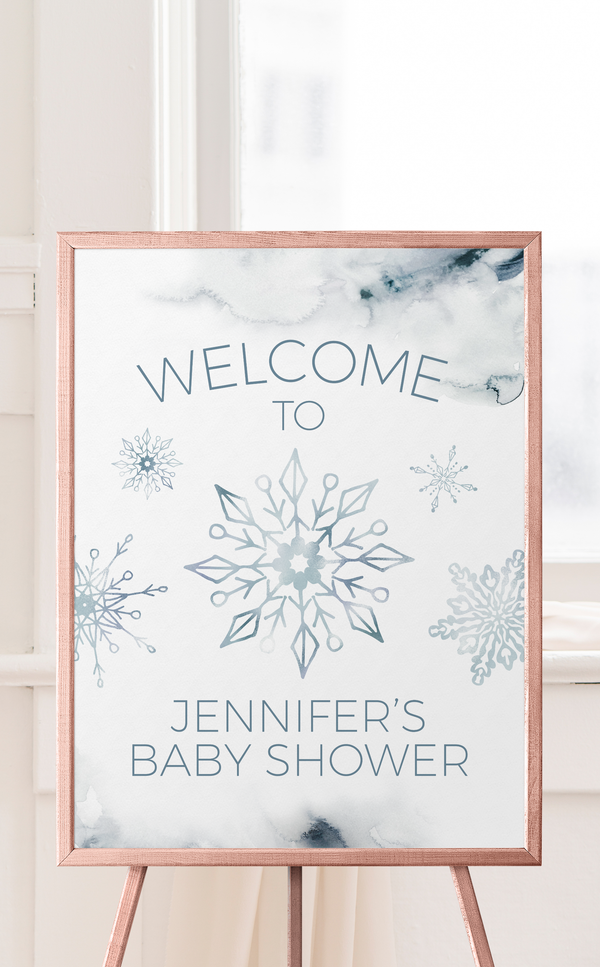 Winter Baby Shower Welcome Sign - ARRA Creative