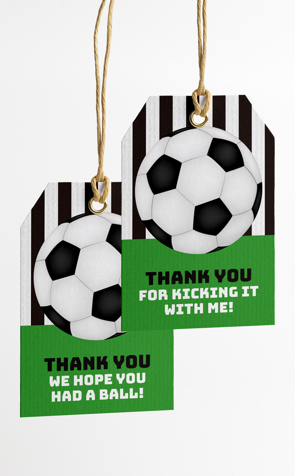 Printable Soccer Party Thank You Tags - ARRA Creative