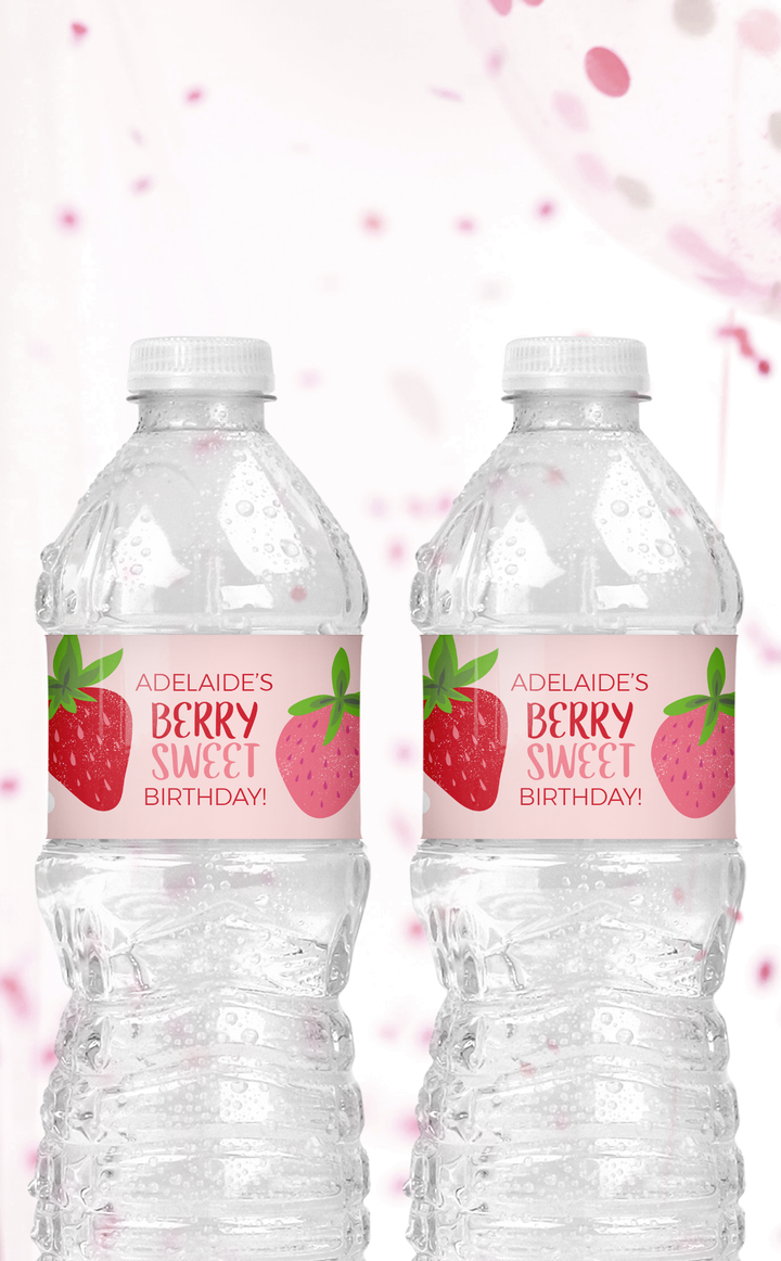 Printable Strawberry Water Bottle Labels - ARRA Creative