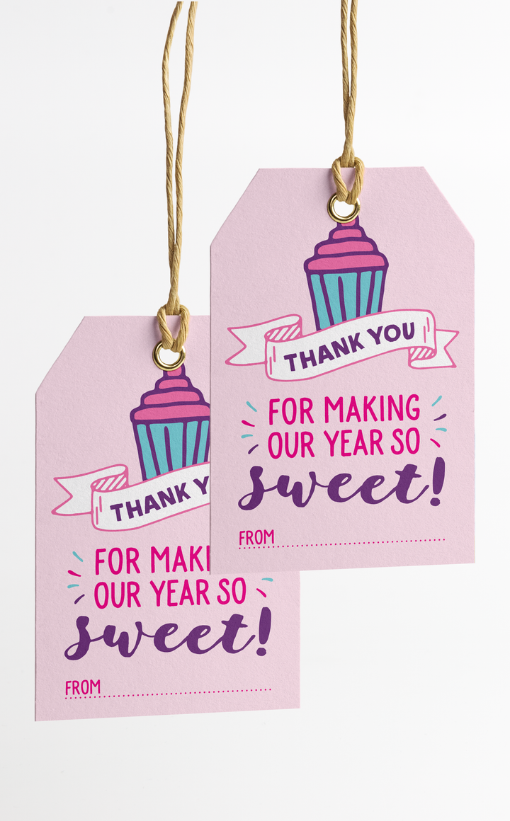 Sweet Teacher Thank You Gift Card Holder and Gift Tags - ARRA Creative
