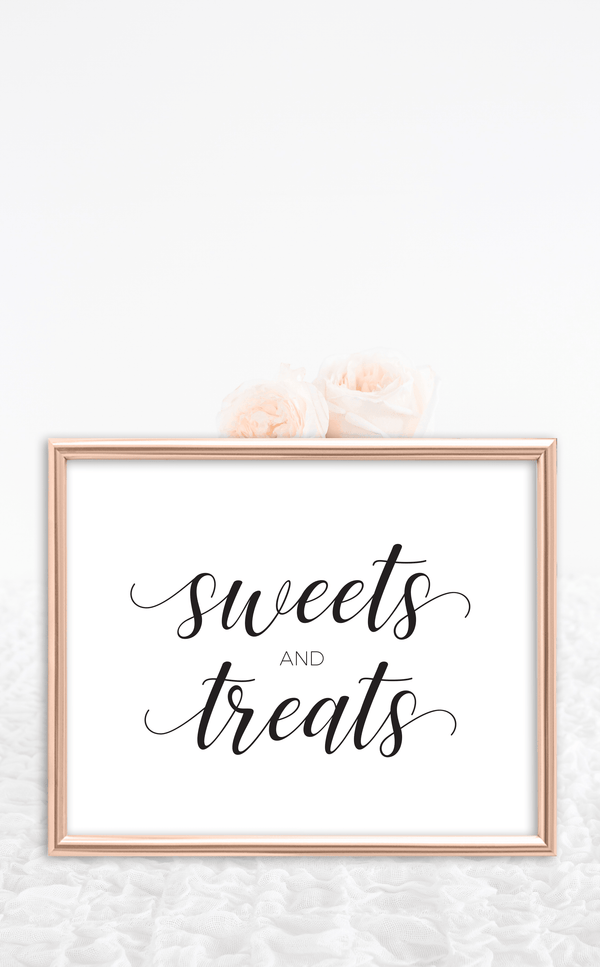 Sweets and Treats Dessert Table Wedding Sign - ARRA Creative