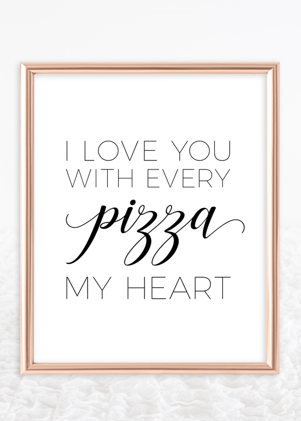 Pizza Bar Wedding Sign - ARRA Creative